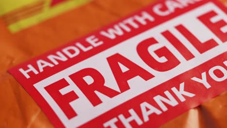 fragile package label