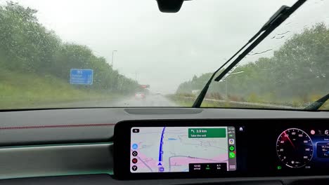 driving in rain with gps navigation