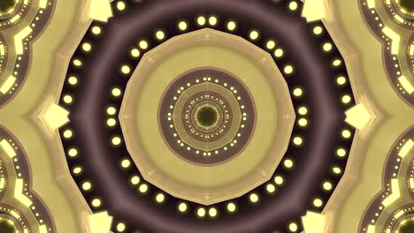fondo decorativo de neón abstractamente adornado con bucles. caleidoscopio o mandala en 3d.