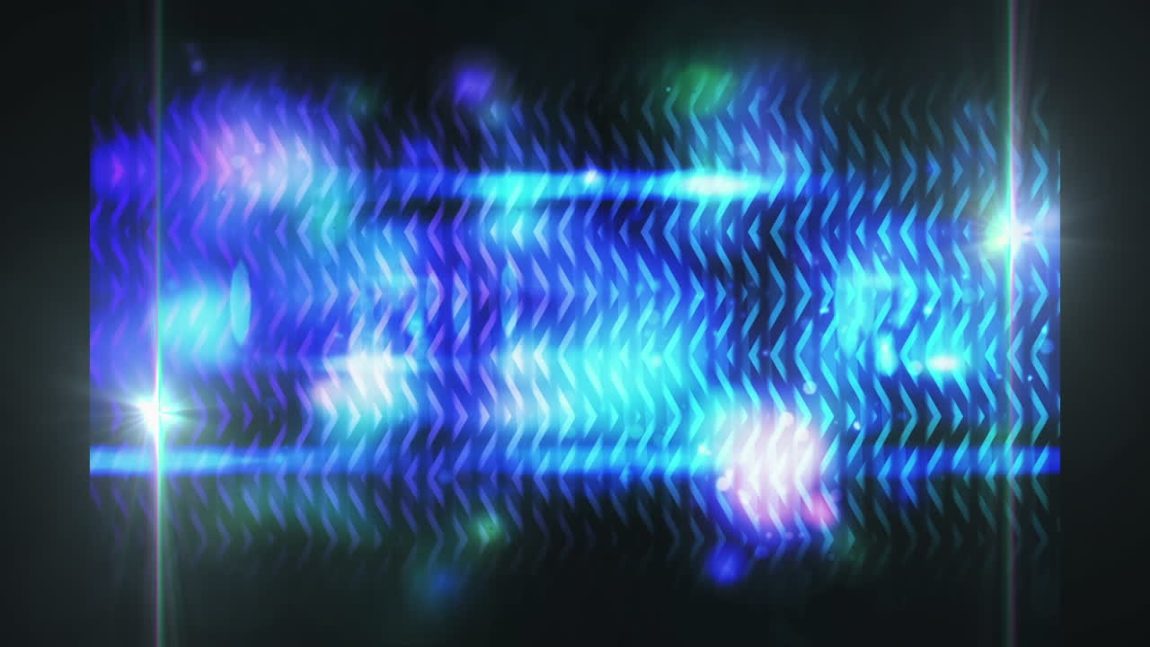 animación de las luces azules cambiantes en el espacio negro.