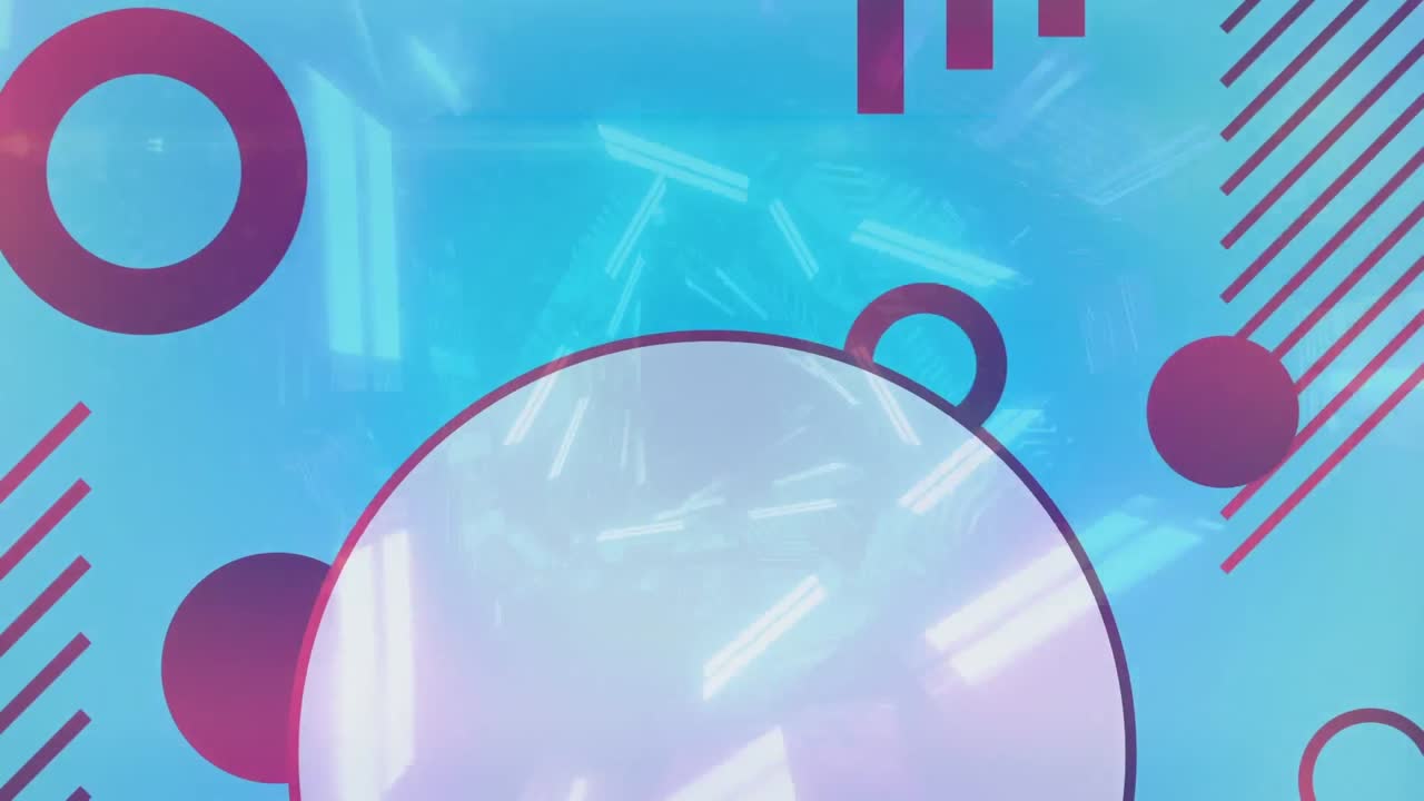 비즈니스 아이콘 위로 움직이는 모양의 애니메이션