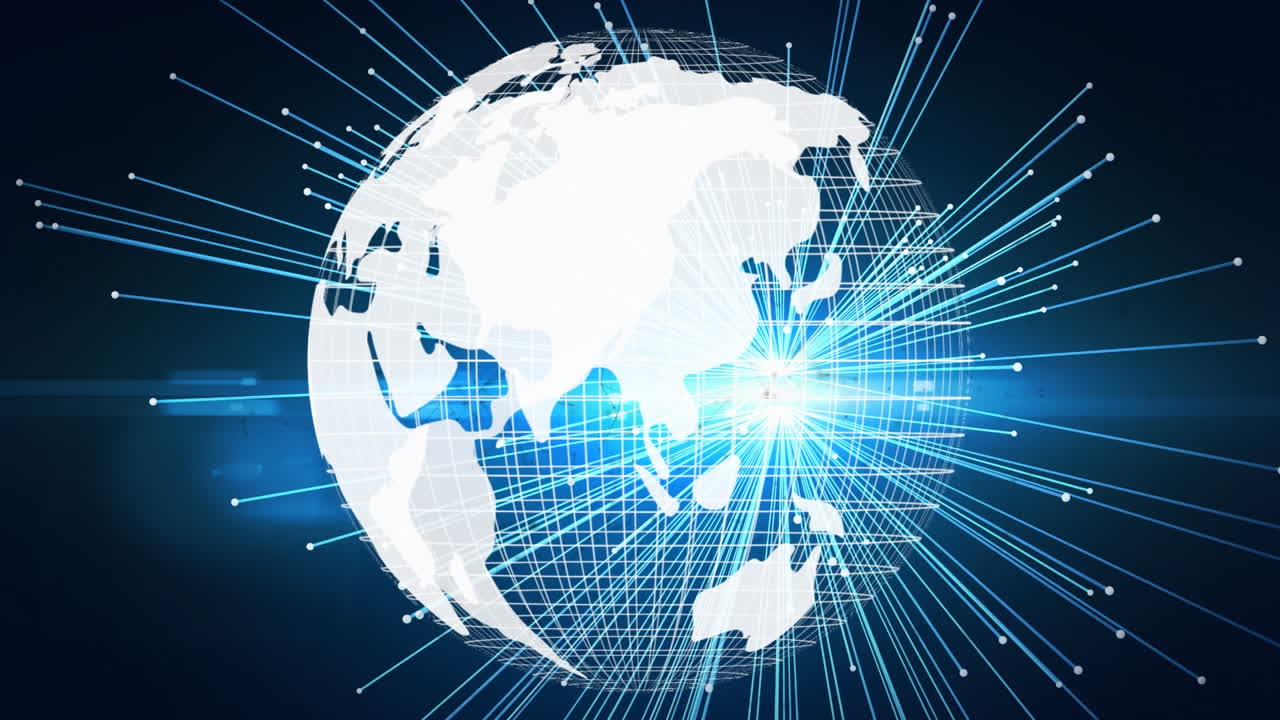 Animation of globe over network of connection