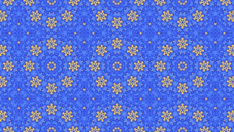 3d looped abstract ornate decorative background. hypnotic trendy aqua colored kaleidoscope.