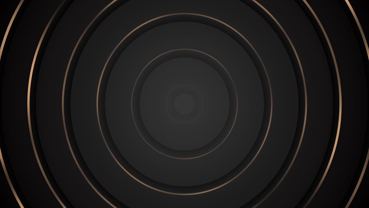 블랙 골든 럭셔리 원형 시엄리스 루프 애니메이션 배경