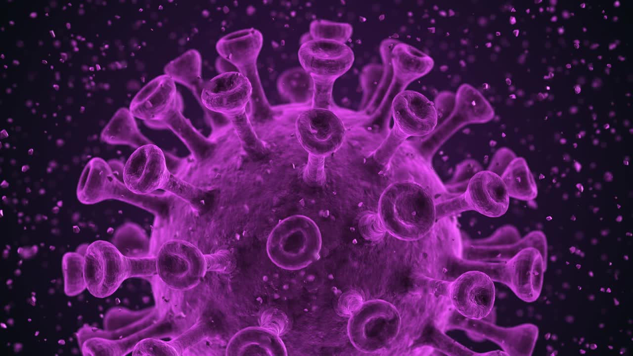 animación del ciclo de fondo del concepto del coronavirus covid-19