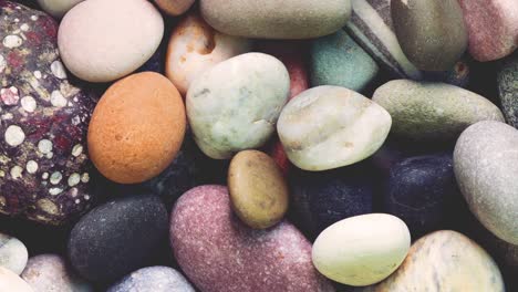 upward movement of the pebbles. background and texture. view from above.