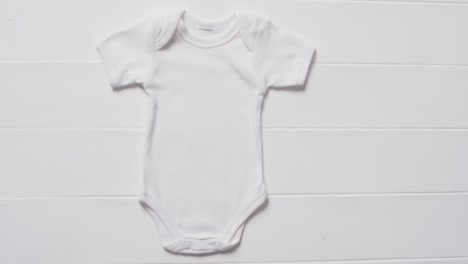 video of white baby grow with copy space on white background