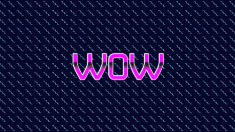 Animation-of-wow-text-over-multiple-zigzags