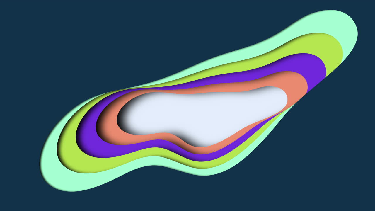 patrón de ondas de corte de papel de plástico de arco iris