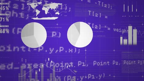 Daten-Und-Diagramme-Werden-Auf-Violettem-Hintergrund-Angezeigt