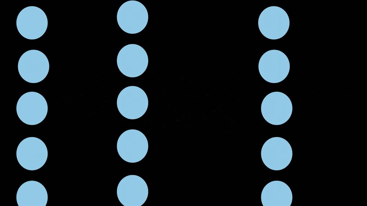 Animation of blue circles and feliz navidad text over black background