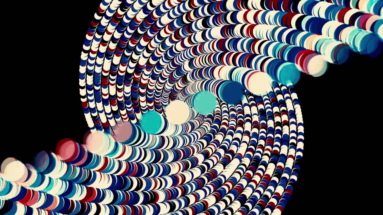 Abstract Art: A Colorful Spiral of Circles