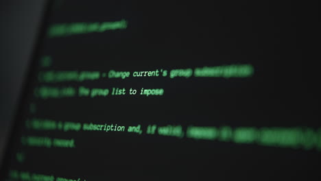 computer code on a terminal screen