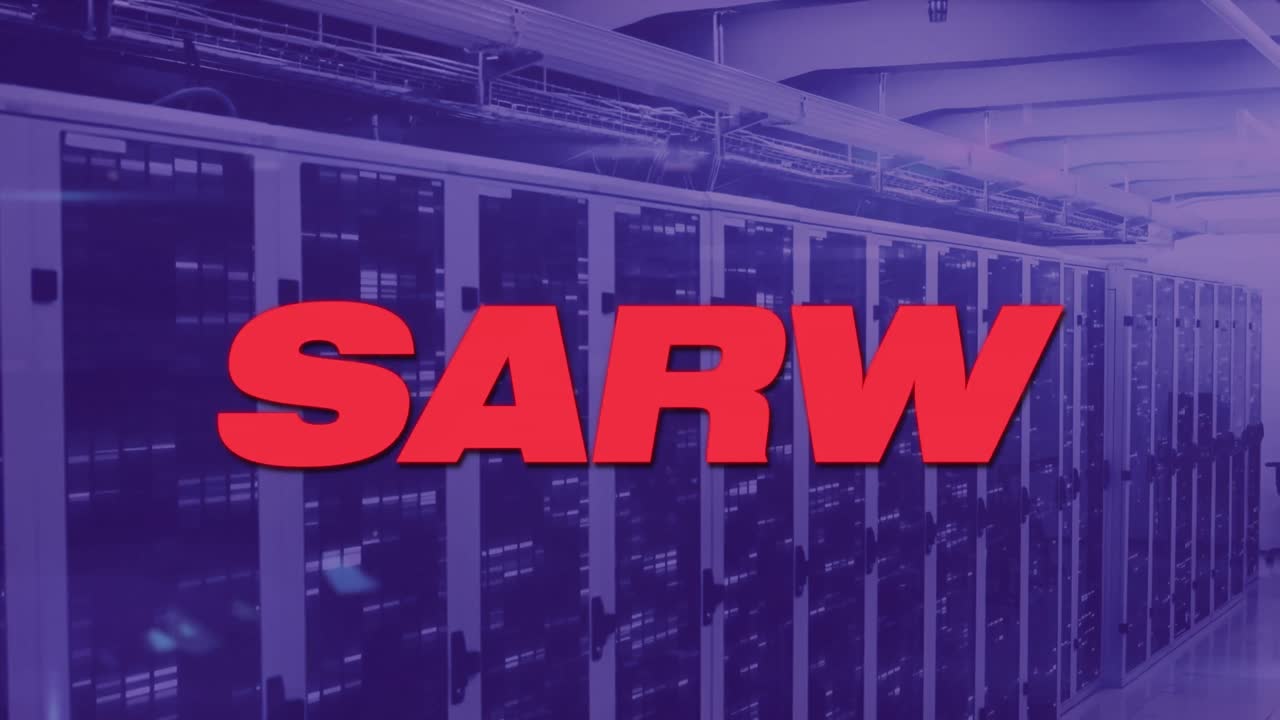 Animation of sale over violet server room