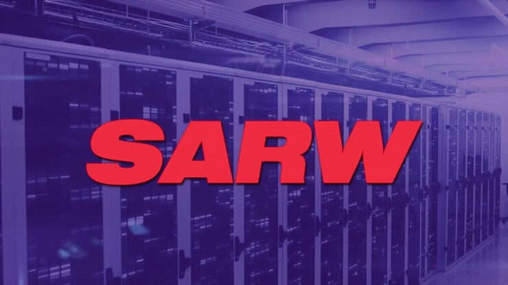 Animation of sale over violet server room