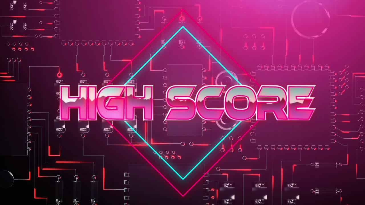 Høj score pink spilskærm
