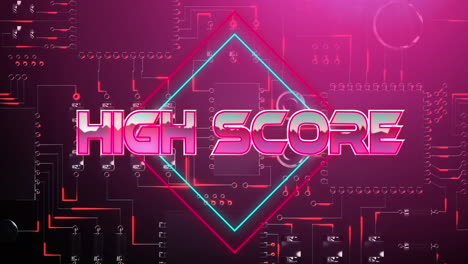 pantalla de juego de puntaje alto rosa