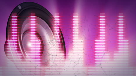 animación del altavoz y el ecualizador gráfico de música