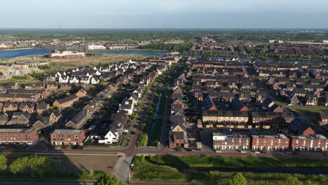 housing shortage in the netherlands, new build housing, residential areas. real estate. aerial video