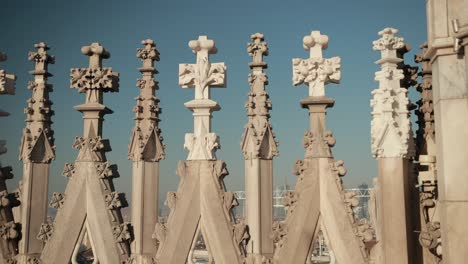 sculptures saints and martyrs decorating the cathedral milan duomo di milano