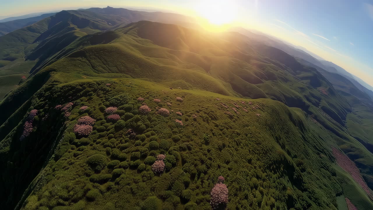 Sunrise over Mountainous Landscape
