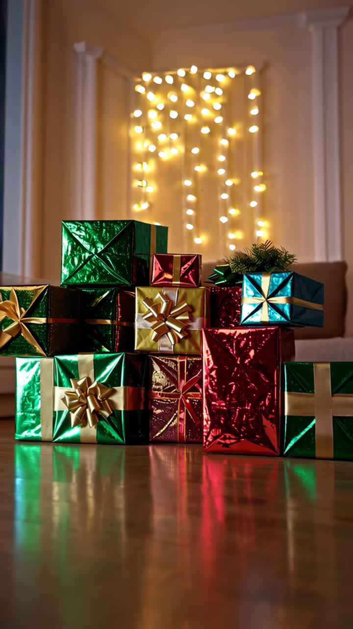 Christmas Presents Stacked