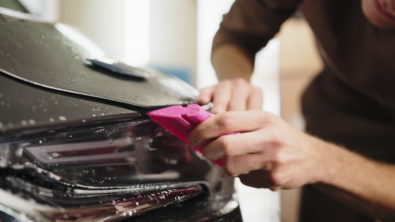 detalles de automóviles - limpieza de faros