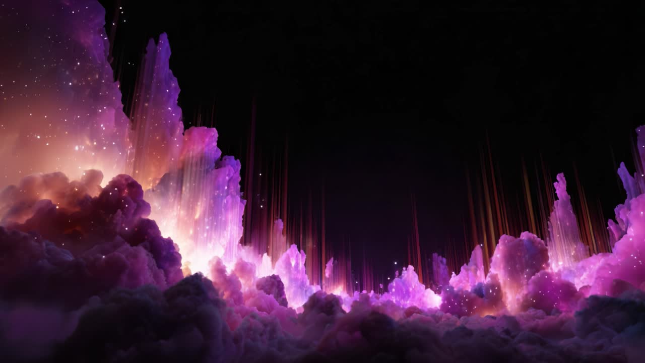 Pemandangan Kosmik Menakjubkan dengan Warna Cerah dan Struktur Cahaya Ethereal, Menangkap Esensi Keindahan Surgawi dalam Lingkungan Bak Mimpi