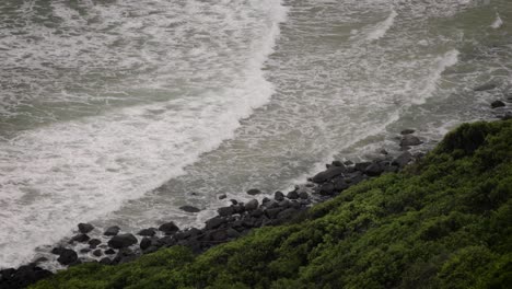views of the ocean along the walking tracks in burleigh heads national park, gold coast, australia