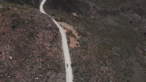 4x4 pickup truck driving on dirt roads on mountain passes in the cederberg with some scenic views and landscape