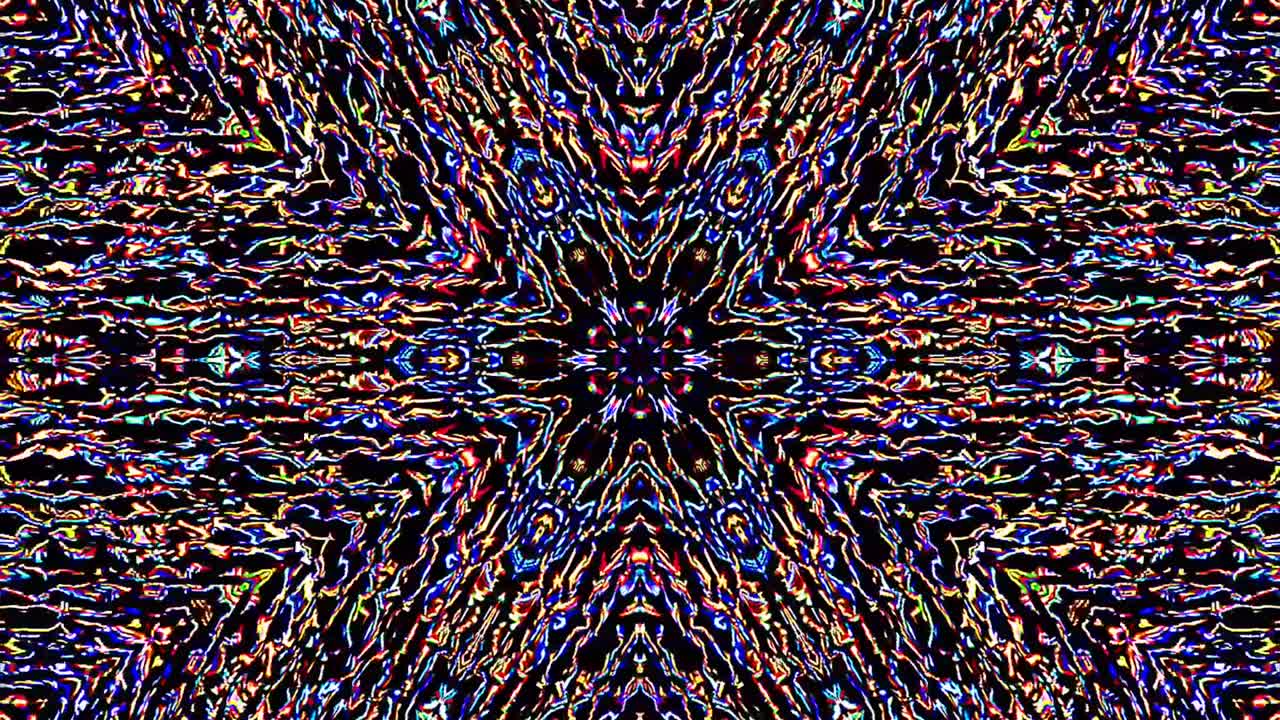 Beautiful abstract kaleidoscope that shines, a radiant light that regulates the subtle movements