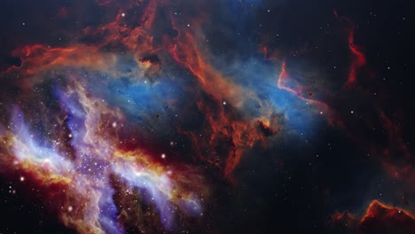 flight through deep space nebulae and stars in deep space , universe 4k