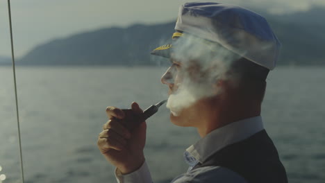 captain smoking a pipe