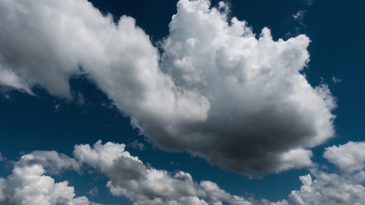 Clouds Movement in Blue Sky