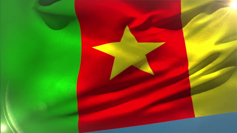 Large-cameroon-national-flag-waving-