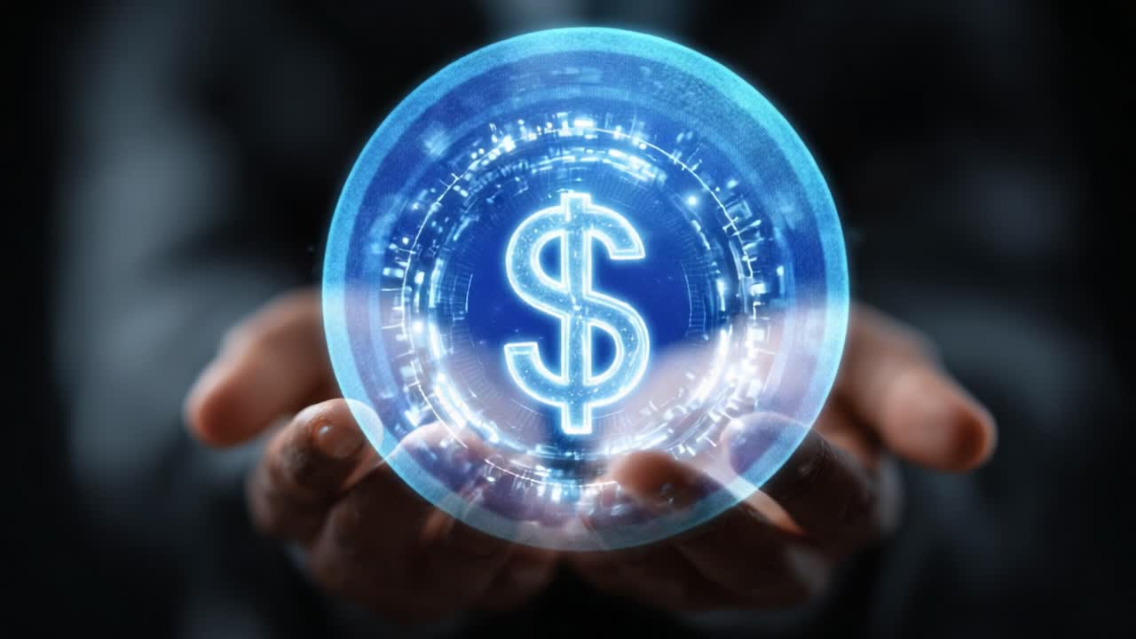 A Digital Transformation: Hands Cradling a Glowing Dollar Symbol Illustrating the Intersection of Finance, Technology, and Innovation in a Modern Economy
