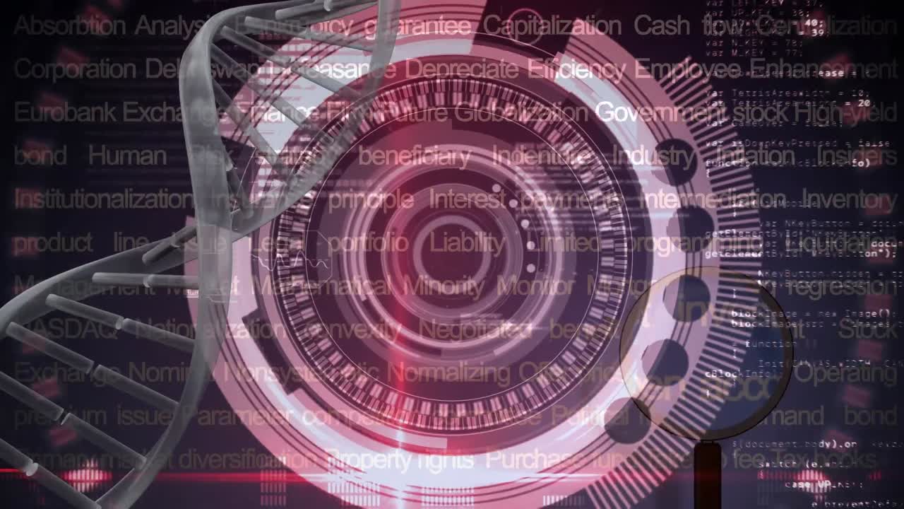 dna 가닥 회전의 애니메이션, 데이터 처리에 대한 범위 스캔