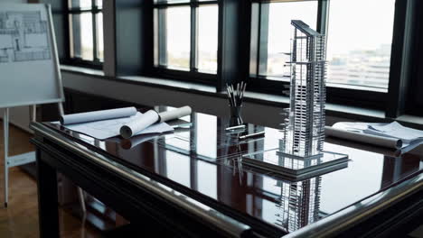 architectural model on a desk