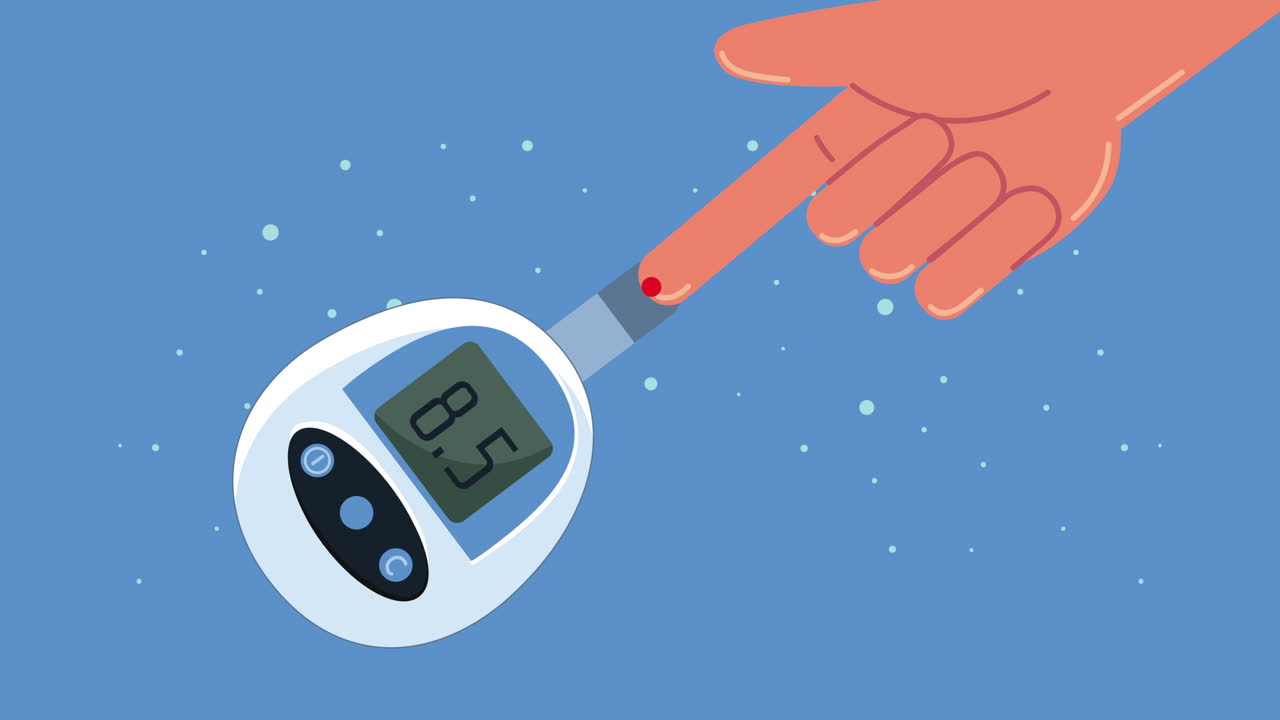 손가락 글루코미터 검사 장치