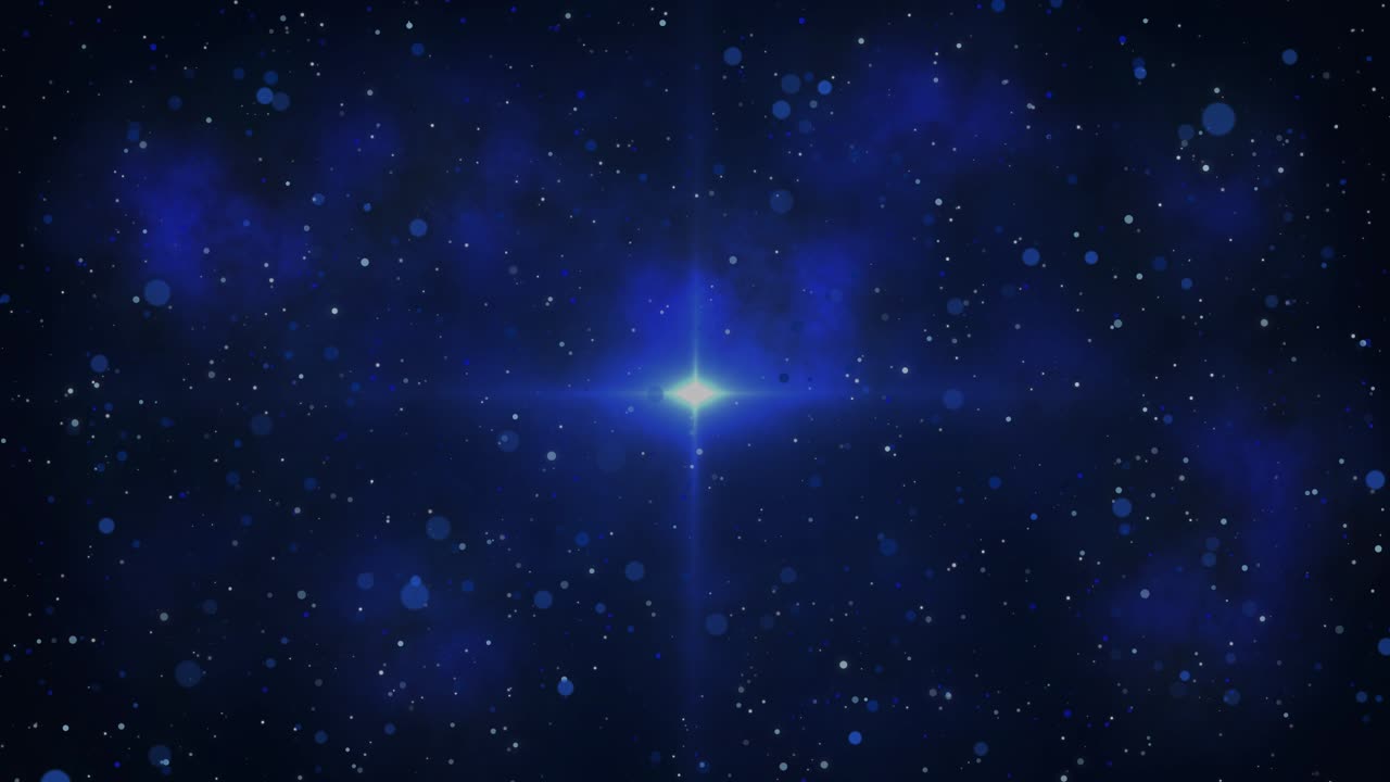 Blue technology particle swirl beautiful loop background video particle motion in a cyber space