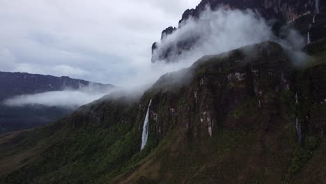 aerial view of ancient prehistoric landscape of tepuy roraima in venezuela