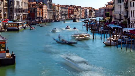 gran canal en venecia, italia vídeo de lapso de tiempo