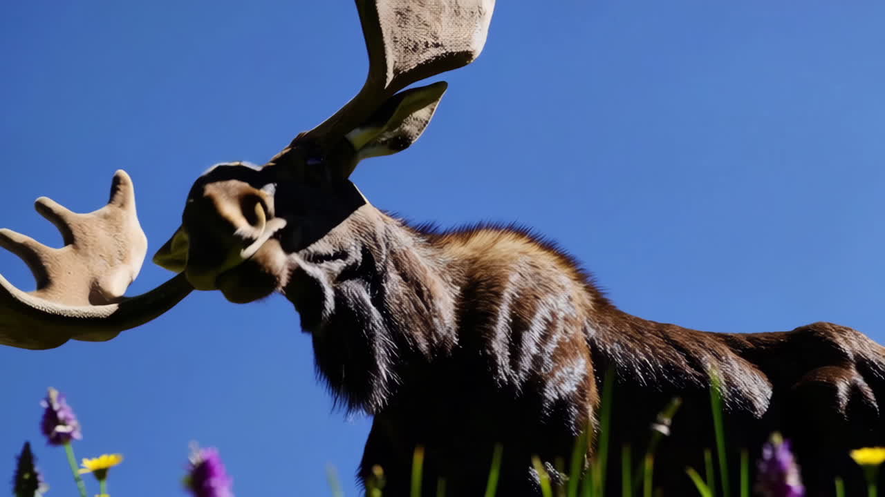 alces en el prado alpino