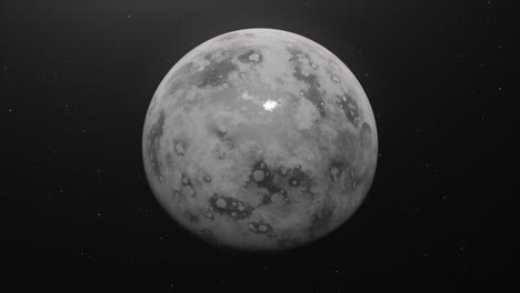 detail view of mercury planet against black space