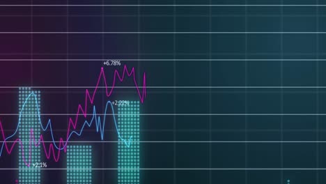 Animation-of-data-processing-over-black-background