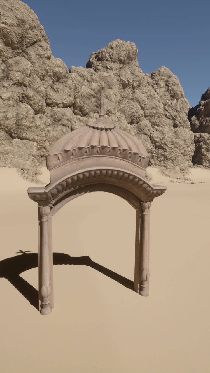 arco de piedra en un desierto