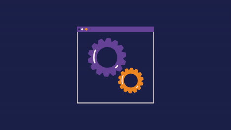 gears cogs setting tools animation