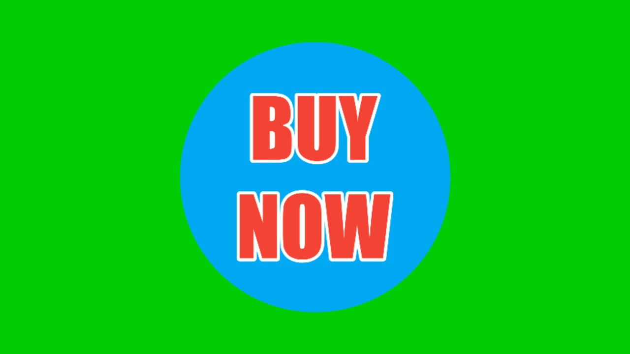 Animation Motion graphics BUY NOW text on green screen background for business promotion advertorial concept video elements