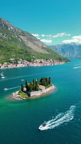 aerial view of a picturesque island in the adriatic sea