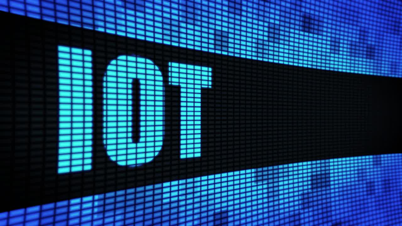 Digital Display Showing IOT and 101